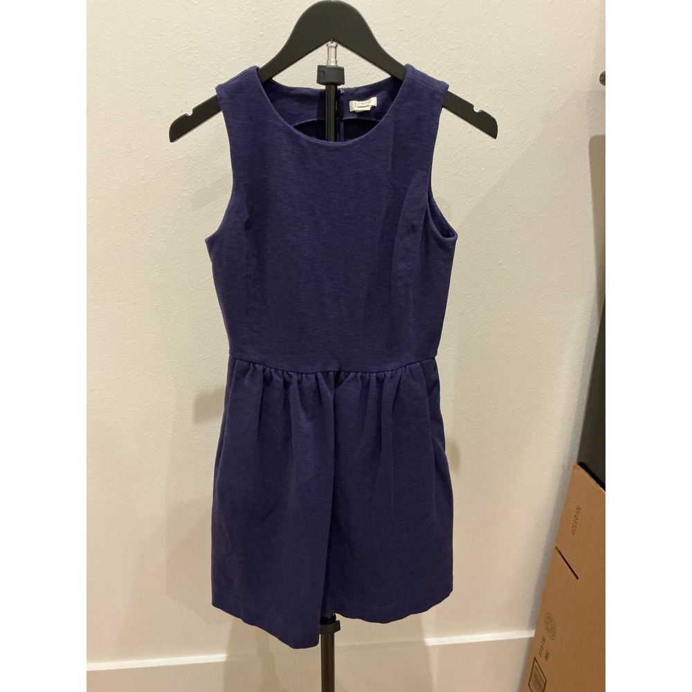 J.Crew Womens Purple Sleeveless Fit and Flare Pocket Dress XS C0250 SP17